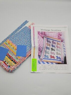 Vintage Scotties Quilt Fabric Bundle, Love of Quilting. mini quilt kit